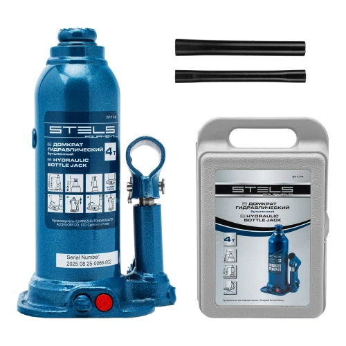 Домкрат гидравлический бутылочный, 4 т, h подъема 188-363 мм, в пластиковом кейсе Stels по ценам производителя в Екатеринбурге с доставкой по всей России