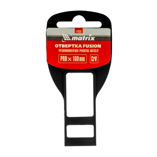 Отвертка Fusion, PH0 х 100 мм, CrV, трехкомпонентная рукоятка "Anti slip" Matrix по ценам производителя в Екатеринбурге с доставкой по всей России