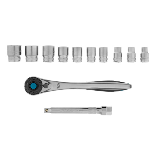 Набор торцевых головок, трещотка 120 зубьев, 3/8", CrV, 12 предметов Gross по ценам производителя в Екатеринбурге с доставкой по всей России