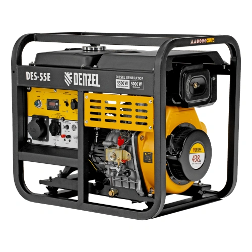 Генератор дизельный DES-55E, 5,5 кВт, 230 В, 11 л, электростартер Denzel по ценам производителя в Екатеринбурге с доставкой по всей России