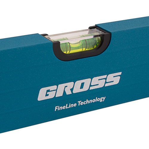 Уровень алюминиевый, 400 мм, усиленный с ударопрочными заглушками, 3 глазка Gross по ценам производителя в Екатеринбурге с доставкой по всей России