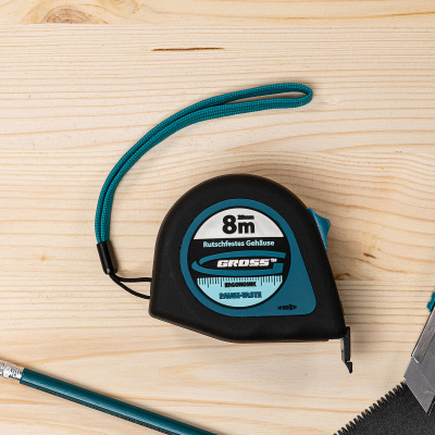 Рулетка "Ergonomisch",8 м x 25 мм,магнитный обрезиненный зацеп Gross по ценам производителя в Екатеринбурге с доставкой по всей России