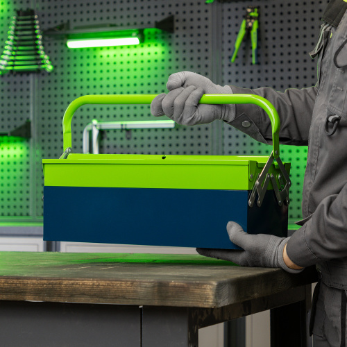 Ящик для инструмента, 430 х 200 х 160 мм, три секции, металлический Сибртех по ценам производителя в Екатеринбурге с доставкой по всей России