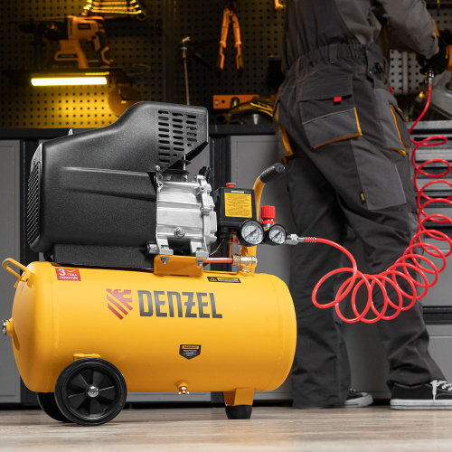 Компрессор воздушный DC1500/24, прямой привод, 1.5 кВт, 24 литра, 220 л/мин Denzel по ценам производителя в Екатеринбурге с доставкой по всей России