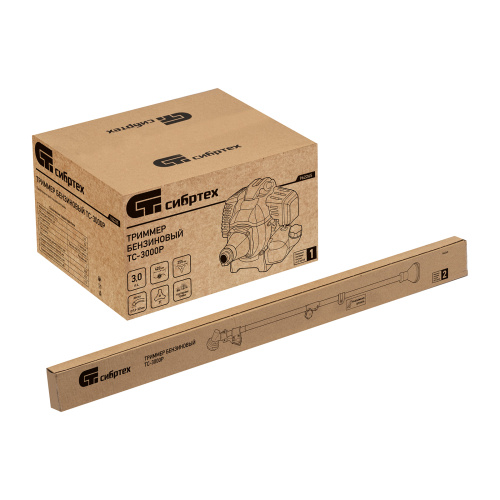 Триммер бензиновый ТС-3000Р, 52 см3, разъемная штанга, состоит из 2 частей Сибртех по ценам производителя в Екатеринбурге с доставкой по всей России