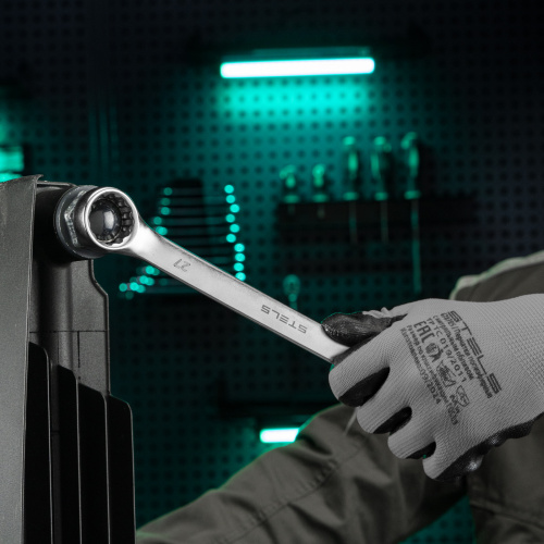 Ключ комбинированный, 27 мм, CrV, матовый хром Stels по ценам производителя в Екатеринбурге с доставкой по всей России