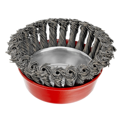 Щетка для УШМ, 100 мм, М14, "чашка", крученая проволока 0.8 мм Matrix по ценам производителя в Екатеринбурге с доставкой по всей России