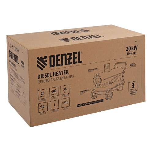 Дизельная тепловая пушка NHG-20i, 20 кВт, 600 м3/ч, непрямой нагрев, цифровой термостат Denzel по ценам производителя в Екатеринбурге с доставкой по всей России