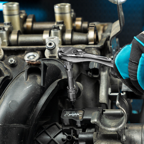 Ключ-трещотка 1/4", CrV, 90 зубьев, усиленный, хром Gross по ценам производителя в Екатеринбурге с доставкой по всей России