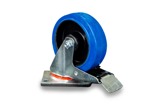 Колесо поворотное резина SRCLb 63 160 мм с тормозом (F) по ценам производителя в Екатеринбурге с доставкой по всей России