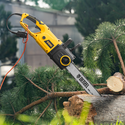 Пила цепная электрическая EDS-2000, 2 кВт,продольная, шина 40 см, шаг 3/8, паз 1.3 мм, 56 звеньев Denzel по ценам производителя в Екатеринбурге с доставкой по всей России