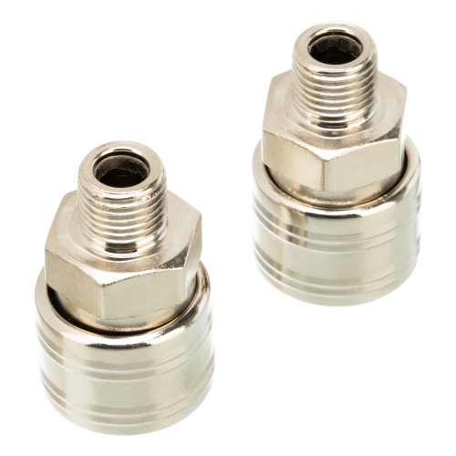 Муфта универсальная быстросъемная ("мама") 1/4, внешняя резьба, 2 шт, Stels по ценам производителя в Екатеринбурге с доставкой по всей России