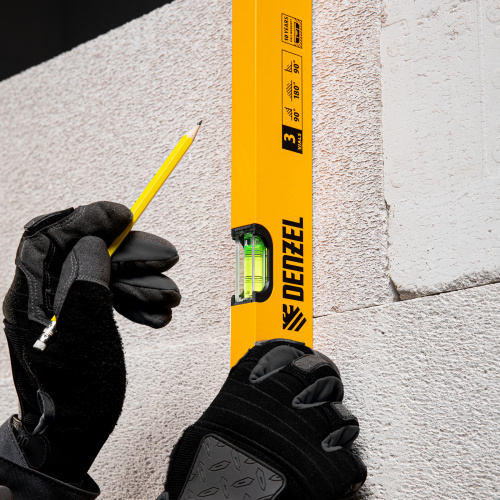 Уровень алюминиевый, 800 мм, фрезерованный, 3 глазка Denzel по ценам производителя в Екатеринбурге с доставкой по всей России