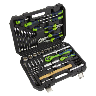 Набор инструментов 76 предметов CrV, 1/2", 1/4" Сибртех по ценам производителя в Екатеринбурге с доставкой по всей России