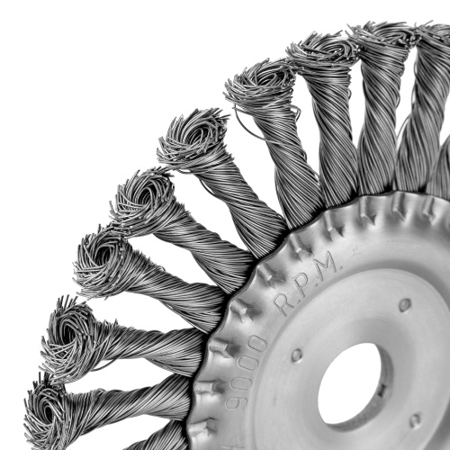 Щетка для УШМ 175 мм, посадка 22.2 мм, плоская, крученая металлическая проволока Сибртех по ценам производителя в Екатеринбурге с доставкой по всей России