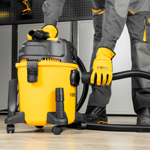 Пылесос строительный RVC20, 1400 Вт, бак 20 л, шланг 3 м, розетка с автосинхр. Denzel по ценам производителя в Екатеринбурге с доставкой по всей России