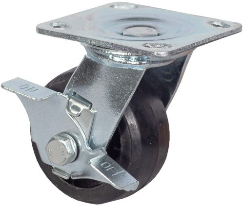 Колесо большегрузное поворотное с тормозом обрезиненное 200 мм - SCdb 80 по ценам производителя в Екатеринбурге с доставкой по всей России