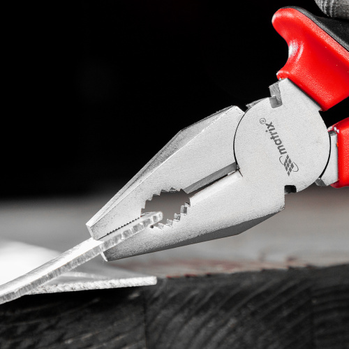 Плоскогубцы Nickel, никелированные 200 мм, двухкомпонентные рукоятки Matrix по ценам производителя в Екатеринбурге с доставкой по всей России