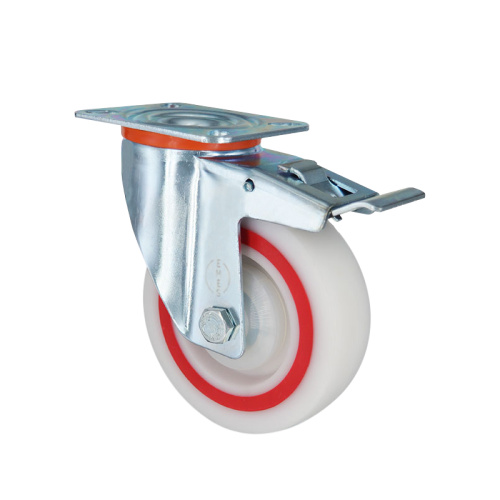 Колесо полипропиленовое поворотное с тормозом EM01 MBTM 125 F по ценам производителя в Екатеринбурге с доставкой по всей России