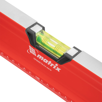 Уровень алюминиевый, магнит, фрезерованный, 3 глазка (1 зеркальный) двухкомпонентные рукоятки, 2000 мм Matrix по ценам производителя в Екатеринбурге с доставкой по всей России