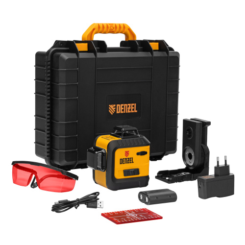 Лазерный уровень мультипризменный LX 360-2 Red, 30 м, 635 нм, аккумулятор Li 2800 мАч, резьба 5/8" Denzel по ценам производителя в Екатеринбурге с доставкой по всей России