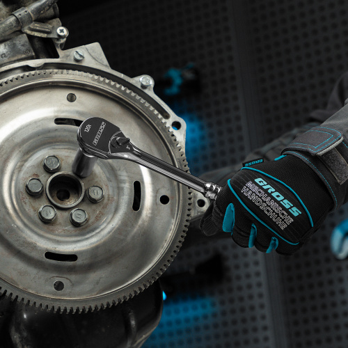 Ключ-трещотка 1/2", CrV, 120 зубьев, цельнометаллический, хром Gross по ценам производителя в Екатеринбурге с доставкой по всей России