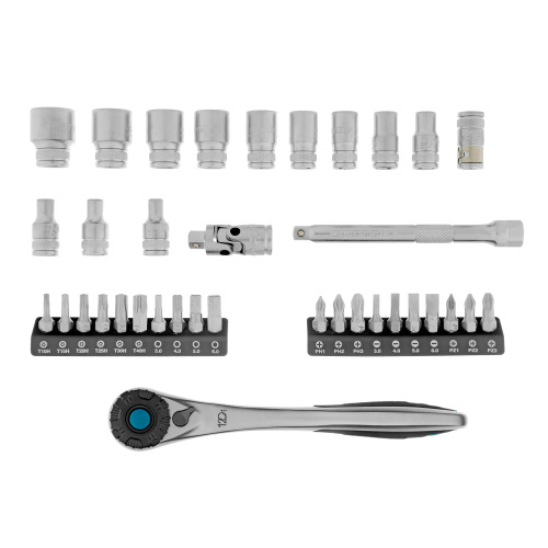 Набор торцевых головок, трещотка 120 зубьев, 1/4", CrV, 36 предметов Gross по ценам производителя в Екатеринбурге с доставкой по всей России