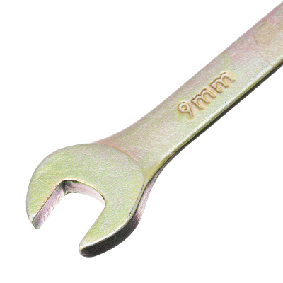 Ключ комбинированный, 9 мм, желтый цинк Сибртех по ценам производителя в Екатеринбурге с доставкой по всей России
