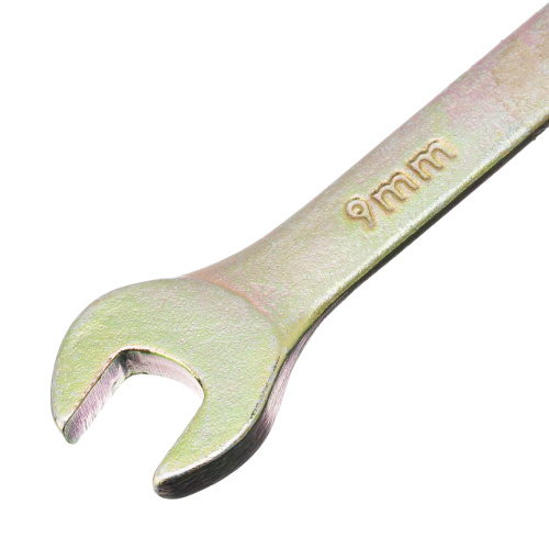 Ключ комбинированный, 9 мм, желтый цинк Сибртех по ценам производителя в Екатеринбурге с доставкой по всей России