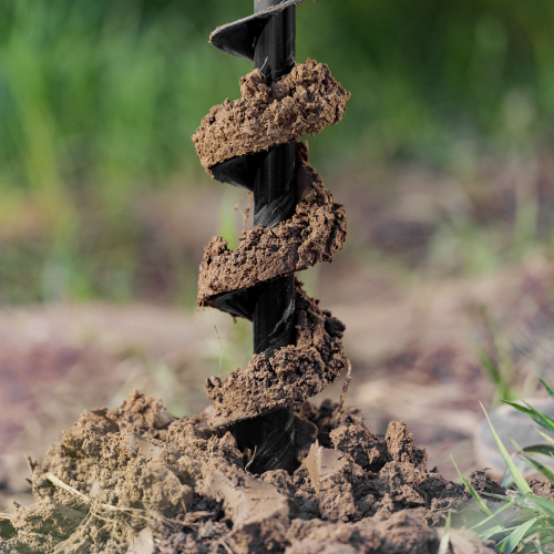 Шнек для грунта ER-80, диаметр 80 мм, длина 800 мм,соединение 20 мм, съемный нож Denzel по ценам производителя в Екатеринбурге с доставкой по всей России