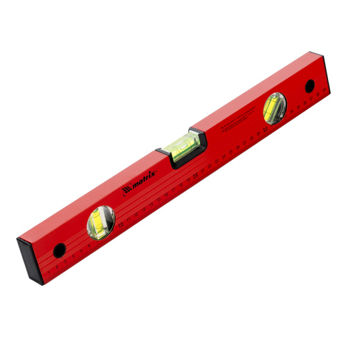 Уровень алюминиевый, 400 мм, 3 глазка, красный, линейка Matrix по ценам производителя в Екатеринбурге с доставкой по всей России