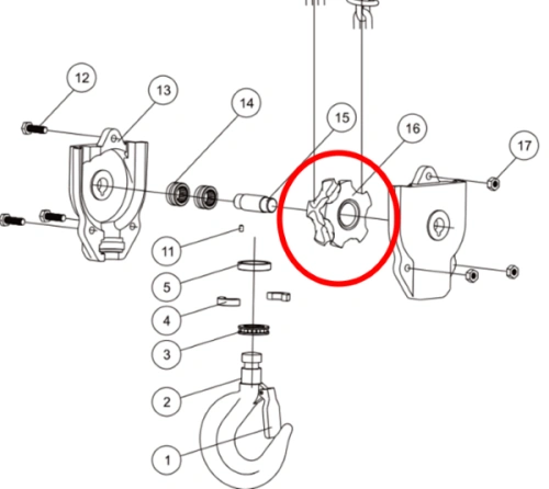 Грузовой вал звёздочка крюковой подвески 0102 по ценам производителя в Екатеринбурге с доставкой по всей России