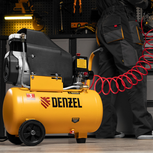 Компрессор воздушный DLC1300/24 безмасляный 1.3 кВт, 24 литра, 206 л/мин Denzel по ценам производителя в Екатеринбурге с доставкой по всей России