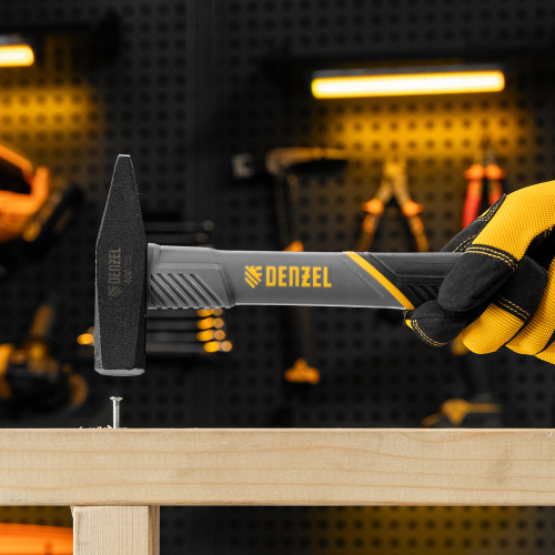Молоток слесарный, 400 г, кованый, фибергласовая рукоятка c TPR покрытием Denzel по ценам производителя в Екатеринбурге с доставкой по всей России