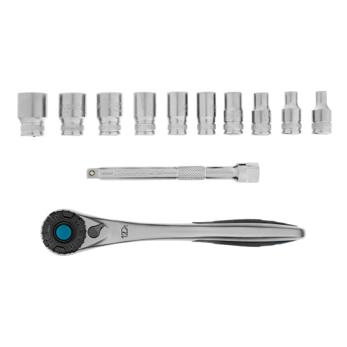 Набор торцевых головок, трещотка 120 зубьев, 1/4", CrV, 12 предметов Gross по ценам производителя в Екатеринбурге с доставкой по всей России