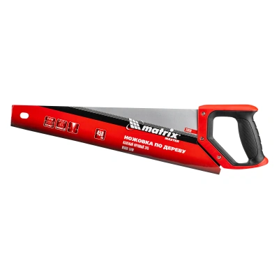 Ножовка по дереву, 450 мм, зуб 2D, каленый крупный зуб 5-6 TPI, двухкомпонентная рукоятка Matrix по ценам производителя в Екатеринбурге с доставкой по всей России