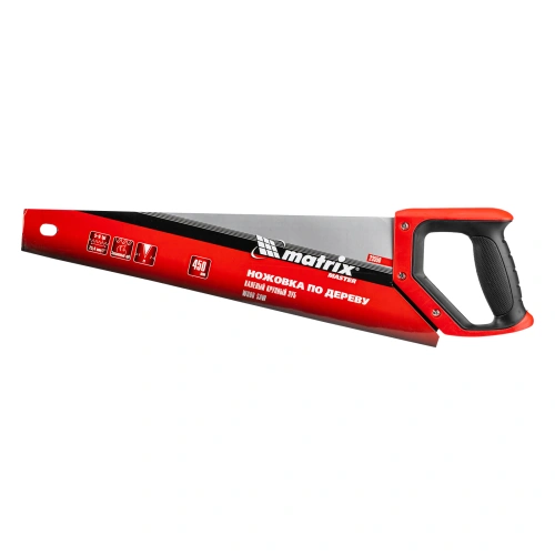 Ножовка по дереву, 450 мм, зуб 2D, каленый крупный зуб 5-6 TPI, двухкомпонентная рукоятка Matrix по ценам производителя в Екатеринбурге с доставкой по всей России