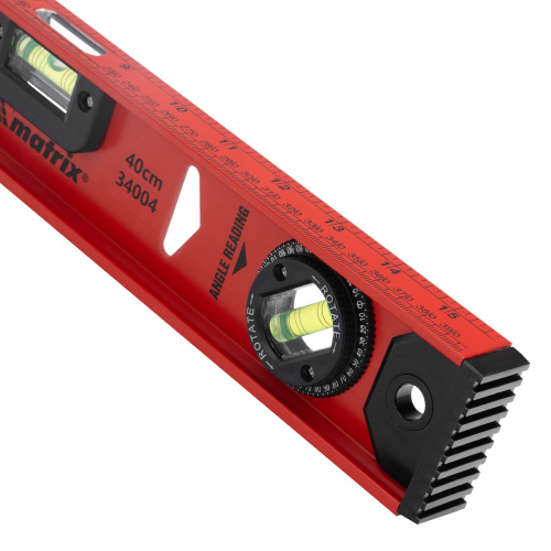 Уровень алюминиевый "Рельс", 400 мм, 3 глазка, усиленный Matrix по ценам производителя в Екатеринбурге с доставкой по всей России