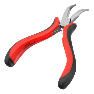 Длинногубцы изогнутые Mini, 130 мм, никелированные, авторазжим, двухкомпонентные рукоятки Matrix по ценам производителя в Екатеринбурге с доставкой по всей России