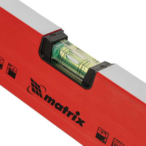 Уровень алюминиевый магнитный, 1800 мм, фрезерованный, 3 глазка (1 зеркальный) усиленный Matrix по ценам производителя в Екатеринбурге с доставкой по всей России