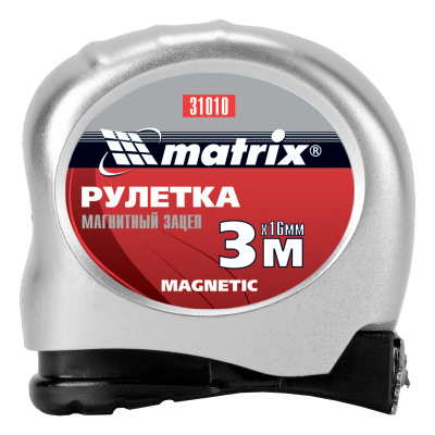 Рулетка Magnetic,3 м х 16 мм,магнитный зацеп Matrix по ценам производителя в Екатеринбурге с доставкой по всей России