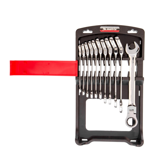 Набор ключей комбинированных, трещоточных шарнирных 11 шт. Matrix по ценам производителя в Екатеринбурге с доставкой по всей России