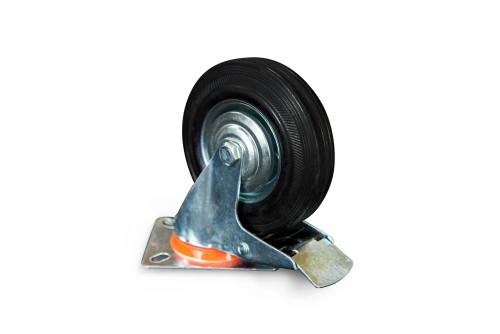 Колесо поворотное резина SRCLb 55 125 мм с тормозом (N) по ценам производителя в Екатеринбурге с доставкой по всей России
