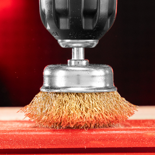 Набор щеток для дрели, 3 шт, 1 плоская, 50 мм, 2 "чашки", 25-50 мм, со шпильками Matrix по ценам производителя в Екатеринбурге с доставкой по всей России