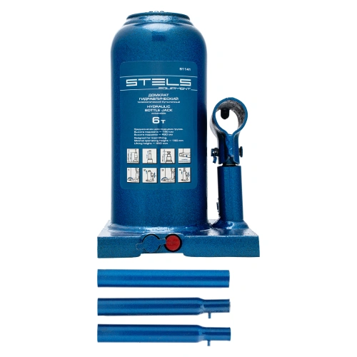 Домкрат гидравлический бутылочный телескопический, 6 т, h подъема 190-480 мм Stels по ценам производителя в Екатеринбурге с доставкой по всей России
