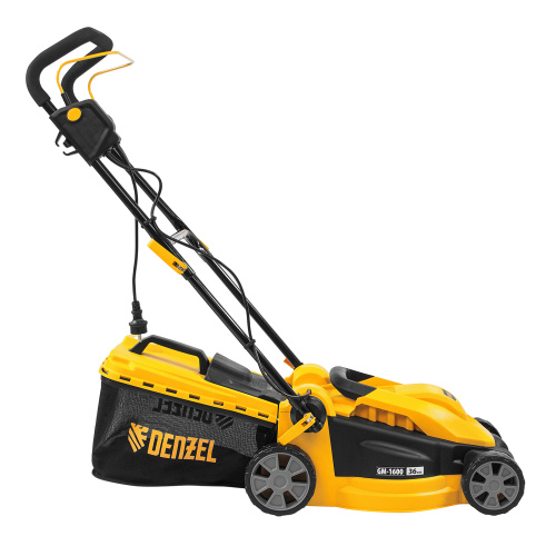 Газонокосилка электрическая GM-1600, 1600 Вт, ширина 36 см, 3 уровя, травосборник 35 л. Denzel по ценам производителя в Екатеринбурге с доставкой по всей России