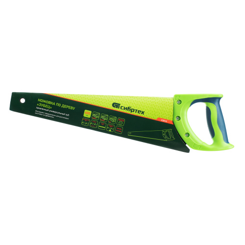 Ножовка по дереву "Зубец", 400 мм, 7-8 TPI, каленый зуб 2D, защитное покрытие, двухкомпонентная рукоятка Сибртех по ценам производителя в Екатеринбурге с доставкой по всей России