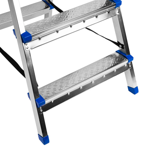 Стремянка двухсторонняя 4 ступени, сталь профиль, стальные ступени, Сибртех по ценам производителя в Екатеринбурге с доставкой по всей России