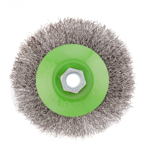 Щетка для УШМ, 115 мм, М14, "тарелка", витая проволока 0.3 мм Сибртех по ценам производителя в Екатеринбурге с доставкой по всей России