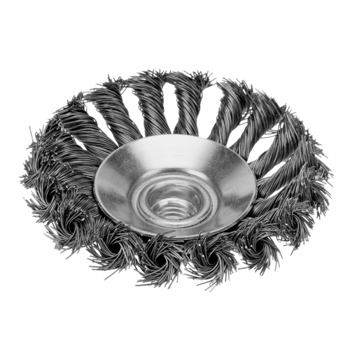 Щетка для УШМ, 100 мм, М14, "тарелка", крученая металлическая проволока Сибртех по ценам производителя в Екатеринбурге с доставкой по всей России